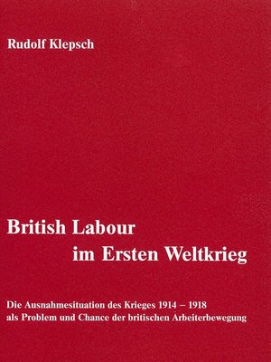cover image of British Labour im Ersten Weltkrieg